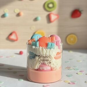 Fruity Explosion Candle with Colorful Accents